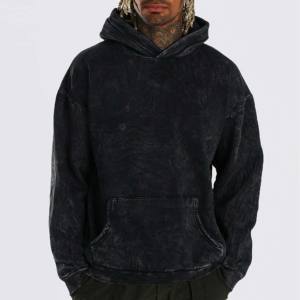 Sudaderas con Capucha Extra Grandes para Hombre, de Felpa de Doble Capa, Mezcla de Algodón, con Estampado Digital, Colores Personalizados y Cierre Frontal - Product Image 4