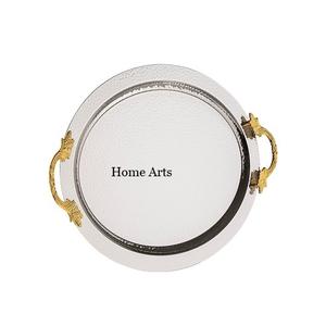 Top Quality Round Shape Snacks Serving <b>Tray</b> In <b>Stainless</b> <b>Steel</b> Hammered Chocolates <b>Tray</b> At Cheapest Price - Product Image 3