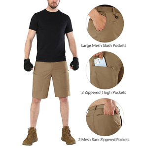 Short de randonnée pour hommes de marque personnalisée motif solide en velours côtelé durable à séchage rapide plusieurs poches pour la randonnée et le voyage Service OEM/ODM - Product Image 4