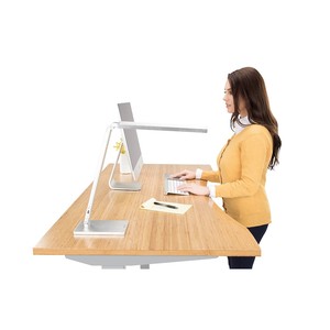 Bureau d'ordinateur moderne minimaliste en acier et bois SMARTDESK BAMBOO PRO, mobilier de bureau pour espace de travail, chambre ou école - Product Image 2