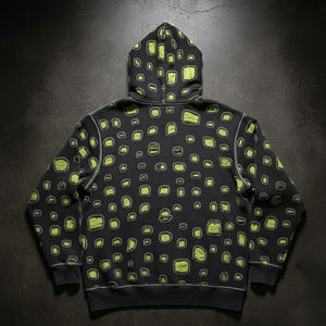 Sweats à capuche délavés avec logo personnalisé, prix de gros, sweats à capuche délavés pour hommes, sweats à capuche surdimensionnés avec patch brodé pour hommes - Product Image 2