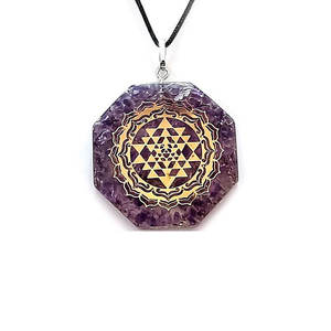 Amatista de LifeHealing Orgone Stone Pendant Venta al por mayor Piedra curativa natural para meditación y energía positiva Piedra preciosa Reiki - Product Image 1