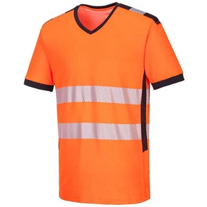 เสื้อทำงานผู้ชายสีเหลืองโพลีเอสเตอร์แบบมองเห็นได้ชัดเจนพร้อมแถบสะท้อนแสงสำหรับชุดทำงาน - Product Image 3