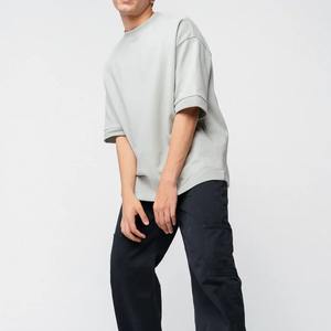 Microfibre personnalisée Street Wear T-shirt surdimensionné à épaules tombantes T-shirt personnalisé de haute qualité chemises lourdes pour hommes - Product Image 2