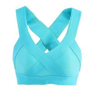 Soutien-gorge de sport haute performance pour femme, grande taille, sans bretelles, avec logo personnalisé et impression sur mesure, nouvelle collection High Glow Sports - Product Image 3