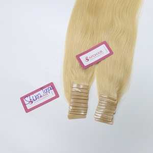 ผมต่อแบบยืดผมสีบลอนด์อ่อนแบบเทปแบบบางตรง - Product Image 2