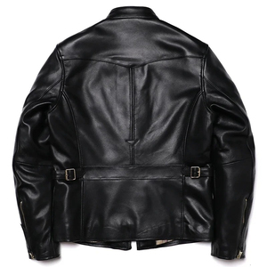 Nueva chaqueta de cuero de motociclista para hombre, abrigo de motocicleta de cuero genuino Natural, ropa suave delgada de primavera y otoño, Envío Gratis - Product Image 2