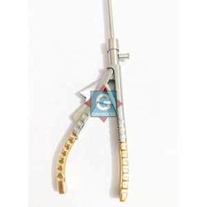 Portaagujas laparoscópicos manuales de acero inoxidable con Handel dorado a precios al por mayor - Product Image 1