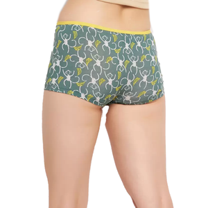 กางเกงขาสั้นผ้าฝ้ายระบายอากาศของผู้หญิงแบบพรีเมี่ยมสำหรับเด็กผู้ชายกางเกงในเอวกลางไร้รอยต่อพิมพ์ลายตามสั่งสไตล์ประจำวัน - Product Image 5