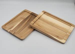 Bandeja de Servicio de Acacia Ecológica de Alta Calidad OEM/ODM, Grado Comercial, Segura para Contacto con Alimentos, 22x16x1.5 cm, Vietnam - Product Image 6