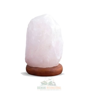 Lampe en sel de roche himalayen blanc naturel faite à la main, élégante lampe de table en cristal pour la maison et le spa, 100% pure - Product Image 1