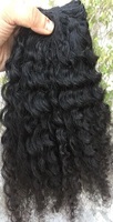 Ekstensi rambut manusia India Virgin lembut bebas kusut ditarik tunggal Remy tekstur keriting alami India Selatan