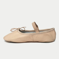 Zapatos de baile de cuero de Ballet, zapatos de Yoga de gimnasia, suela plana dividida, cuero para niñas, señoras, tamaños para niños y adultos, última tendencia