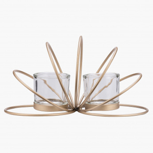 Copper Plated Diamond Shape <b>Tea</b> <b>Light</b> Votive <b>Candle</b> Holder - Product Image 6