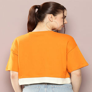 เสื้อยืดแขนสั้นคอกลมลำลองสำหรับผู้หญิงเสื้อยืดลำลองผ้า100% 180 GSM - Product Image 4