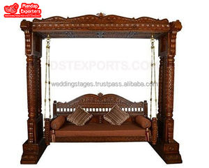 Columpio Jhula Tradicional Plegable de Madera de Teca Tallada, de Alta Calidad, Hecho en India - Product Image 4