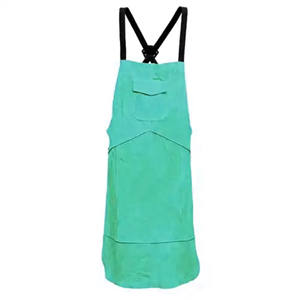 Delantal soldador de cuero de vaca resistente al fuego de algodón con certificación ISO Delantal DE SEGURIDAD industrial para soldadura - Product Image 3