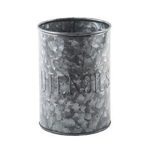 Soporte para cubiertos de 6 compartimentos de hierro galvanizado de diseño elegante, utensilios de cocina de buena calidad, almacenamiento de utensilios con asas - Product Image 5