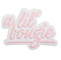 Patch en toile brodé de lettres en tissu écologique inspirant, motif fleur cœur 3D, thermocollant et à coudre pour vestes, chapeaux, sacs