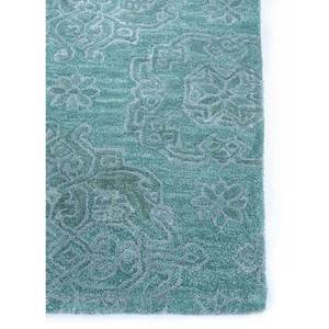 Tapis en laine Imara Blue Classic Tra-13520, 10 mm, tufté à la main, en viscose, rectangulaire, motif médaillon, pour la maison, le couloir, technique Jacquard - Product Image 4
