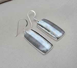 Pendientes de Plata de Ley 925 con Ópalo Azul, Chapados en Oro, Azul Suave Natural, Joyería Delicada Hecha a Mano para Mujer, para Fiestas y Ocasiones Especiales - Product Image 3