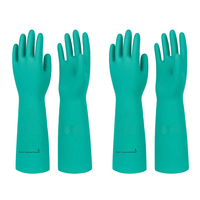 Gants de sécurité de main-d 'œuvre bon marché vert blanc noir gants en nitrile gants de nettoyage en nitrile résistants à l'huile de lavage de cuisine