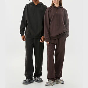 Pull à capuche lourd French Terry Hoodies Drop Shoulder No Strings Heavy Oversized Men's Hoodies & Sweatshirts - Product Image 3