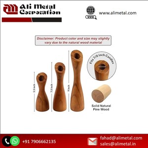 Bougeoirs en bois décoratifs pour la maison Restaurant Hôtel Emballage personnalisé/Bougeoir Conception personnalisée disponible - Product Image 6