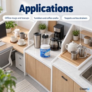 Polvere Smacchiatrice per Caffè 300g, Smacchiatore a Base di Ossigeno per Tazze da Tè, Bicchieri, Teiere, Caraffe, OEM Etichetta Privata - Product Image 3