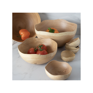 Bols de service en bois et en noix de coco fabriqués à la main | Conception personnalisable OEM écologique - Product Image 1