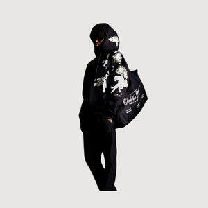 La mejor calidad personalizada de peso pesado térmico bordado Streetwear invierno Sudadera con capucha ácido lavado estampado 3D patrón con capucha cuello Crop - Product Image 5