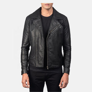 แจ็กเก็ตหนังอบอุ่นสำหรับผู้ชายสำหรับฤดูหนาวระบายอากาศได้ดีมีคอตั้งและดีไซน์ด้านหน้า - Product Image 2