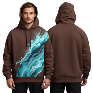Sweat à capuche imprimé en coton épais de qualité supérieure, coupe décontractée, pull tendance, vêtements OEM ODM, directement de l'usine - Product Image 2