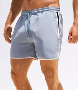 Pantalones cortos atléticos para hombre de alto rendimiento 100% algodón ligero Color sólido diseño de ajuste Regular para entrenamiento de verano baloncesto - Product Image 6