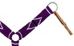 Fil tressé violet coton/polyester/laine matériel tricoté coloré cheval Breatplate/collier de poitrine vente chaude - Product Image 3