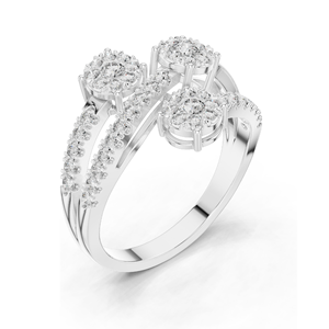 Bague en diamant de laboratoire 0,634 CT pour femme, clarté VVS-VS, couleur EF, or 18 carats, 14 carats, 10 carats et argent 925, options en moissanite - Product Image 6