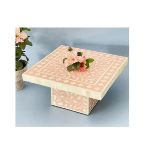 Soporte para tarta con incrustaciones de hueso, último diseño, utensilios para hornear, formas redondas, diseño floral, incrustaciones de chocolate y hueso dulce, soporte decorativo - Product Image 4