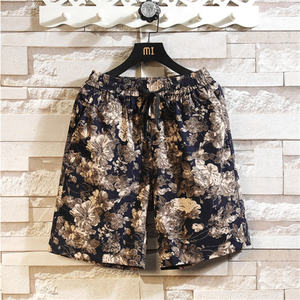 Pantalones cortos de algodón con estampado de playa y cordón de verano para hombre - Product Image 3