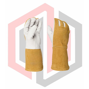 Fire Heat Resistant Professional Leather Safety <b>Gloves</b> Kevlar Stitched Anti-Static Tear-Resistant <b>Silicone</b>-free Powder-free - Product Image 1