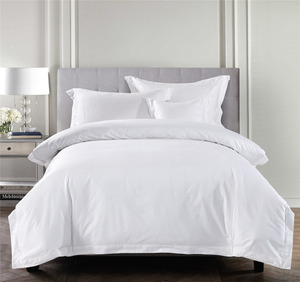 Ensemble de taies d'oreiller/coussin de mariage en coton biologique 100% blanc moderne 400 TC, écologique, réversible, durable - Product Image 1