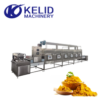 Stérilisateur industriel automatique continu de qualité alimentaire sans dommages pour poudre de curry, à micro-ondes, avec certification CE