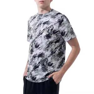 High Quality 95%Polyester <b>5</b>%Spandex Fitness Athletic <b>Men</b> Quick Dry Breathable Custom Fitness <b>Men</b> Sports Tshirts - Product Image 3