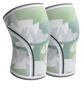 Manchons de genou pour musculation en salle de sport, motif d'impression personnalisé, respirant, anti-UV, séchage rapide, durable, unisexe, néoprène, nylon, 7 mm, 5 mm - Product Image 1