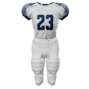 Uniforme de football américain sur mesure en polyester 100%, respirant, grande taille, avec manches courtes, personnalisez votre propre uniforme - Product Image 1