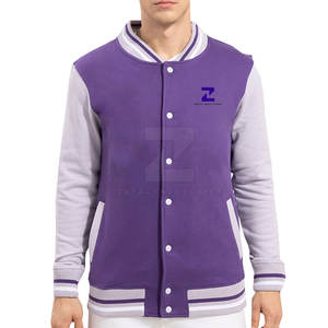 Veste de survêtement pour homme d'hiver, 100% coton, élégante, chaude, respirante, écologique, col montant, poignets côtelés, devant extérieur - Product Image 1