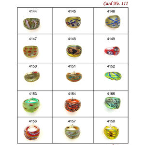 Las cuentas de anillo de cristal de Murano de alta calidad más vendidas, forma redonda, mezcla de colores para pulsera y anillo, fabricación de joyas - Product Image 1