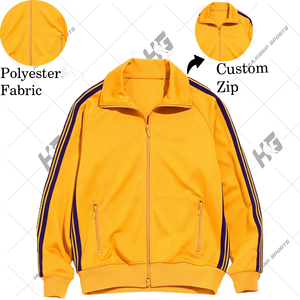Veste jaune Vêtements d'extérieur décontractés Logos brodés personnalisés Doublure personnalisée | Saison automne printemps | Veste - Product Image 1
