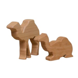 Sculpture de couple de cerf en bois de teck sculpté à la main moderne Figurine animale pour la décoration de bureau à domicile et le cadeau de pendaison de crémaillère - Product Image 2