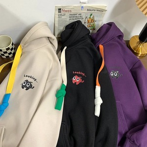 Nueva Sudadera con capucha nueva otoño hombres mujeres Sudadera con capucha cordón choque Color dibujos animados gato patrón sudaderas con capucha Casual Hombre con capucha - Product Image 5