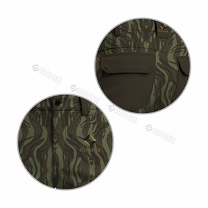 2025 nouveaux hommes haute hiver chaud Softshell Cargo pantalon imperméable polaire matériel camouflage imprimer en gros tactique chasse pantalon - Product Image 4